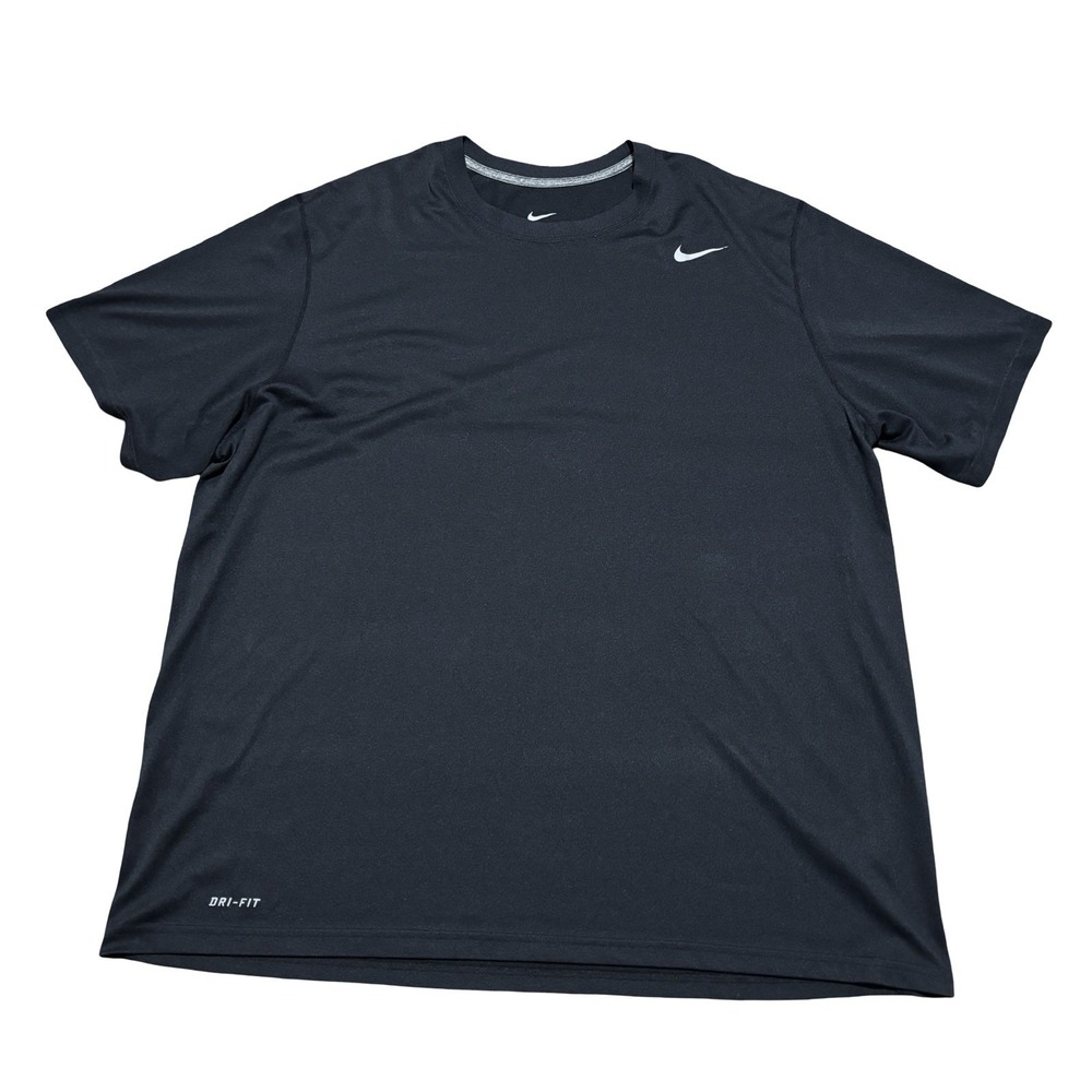 Nike Dri-FIT Men's Black Athletic Training Gym Running T Shirt Size XXL 26 x 31